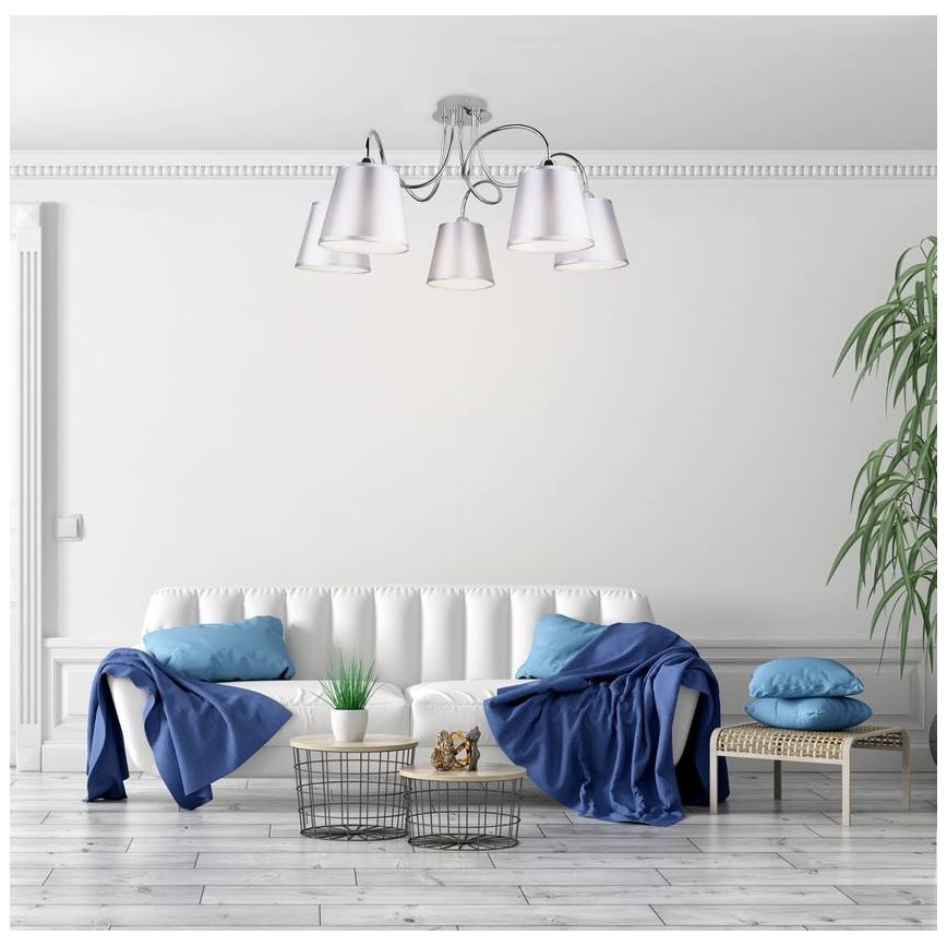 Lustră pe tijă LUK 5xE14/40W/230V