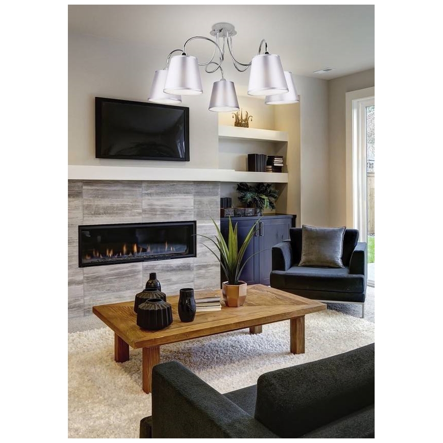 Lustră pe tijă LUK 5xE14/40W/230V