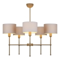 Lustră pe tijă MADELA 5xE14/40W/230V alb/bej