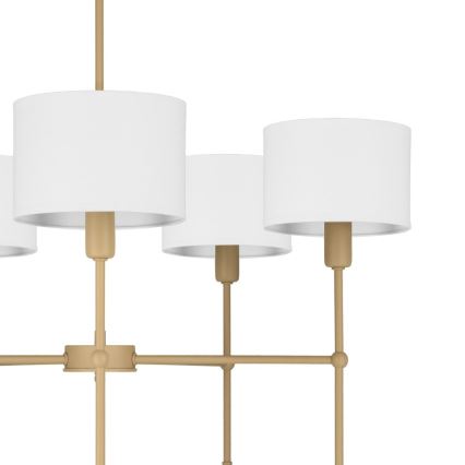 Lustră pe tijă MADELA 5xE14/40W/230V alb/bej