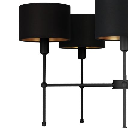 Lustră pe tijă MADELA 5xE14/40W/230V neagră