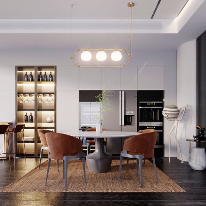 Lustră pe tijă Maytoni MOD221PL-03BS ERICH 3xE14/40W/230V cupru