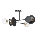 Lustră pe tijă MINERVA 2xE27/15W + 2xE14/10W/230V negru