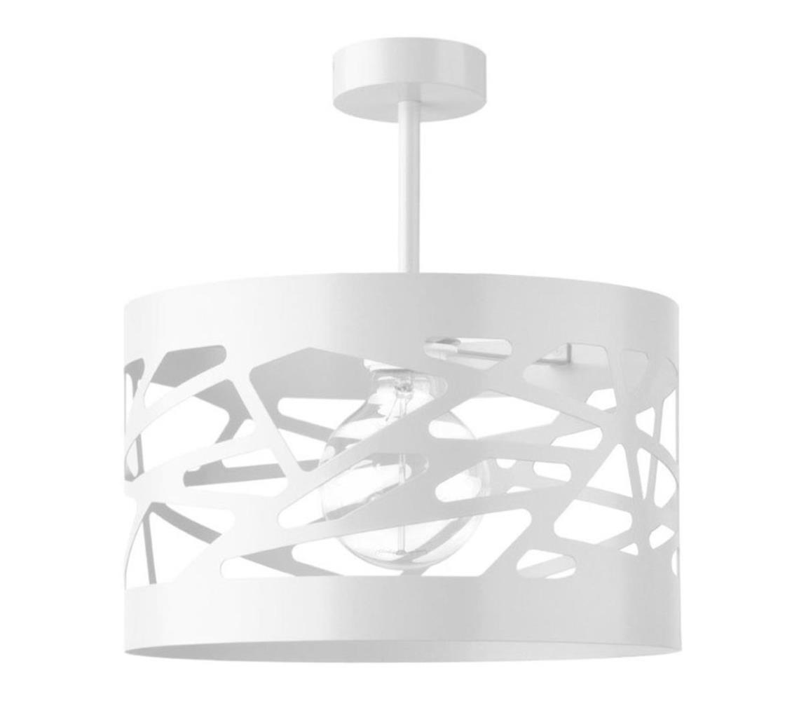 Lustră pe tijă MODUL FREZ 1xE27/60W/230V d. 30 cm albă