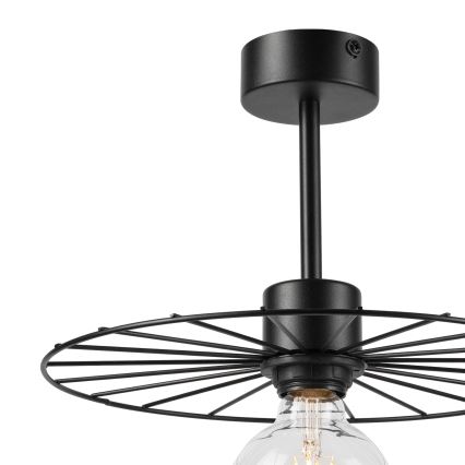 Lustră pe tijă MONTANA 1xE27/15W/230V d. 30 cm negru