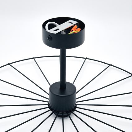 Lustră pe tijă MONTANA 1xE27/15W/230V d. 45 cm negru