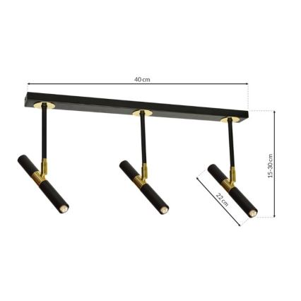 Lustră pe tijă MONZA 5xG9/7W/230V