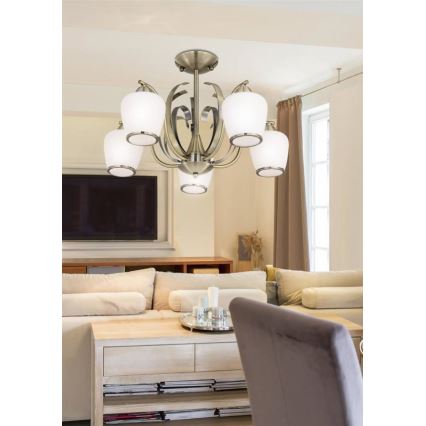 Lustră pe tijă OPERA 5xE27/60W/230V