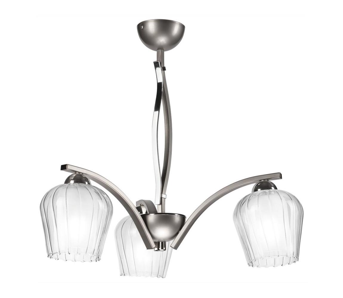 Lustră pe tijă PAULA 3xE27/60W/230V crom mat