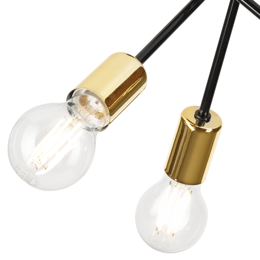 Lustră pe tijă PRIYA 3xE27/15W/230V negru