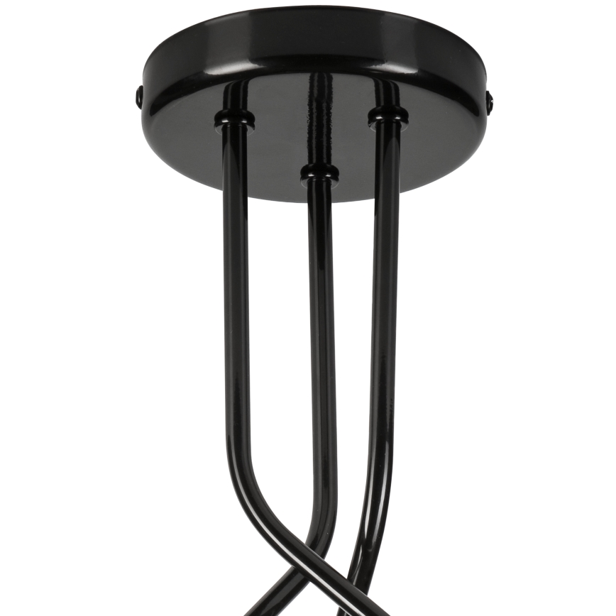 Lustră pe tijă PRIYA 3xE27/15W/230V negru