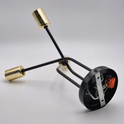 Lustră pe tijă PRIYA 3xE27/15W/230V negru