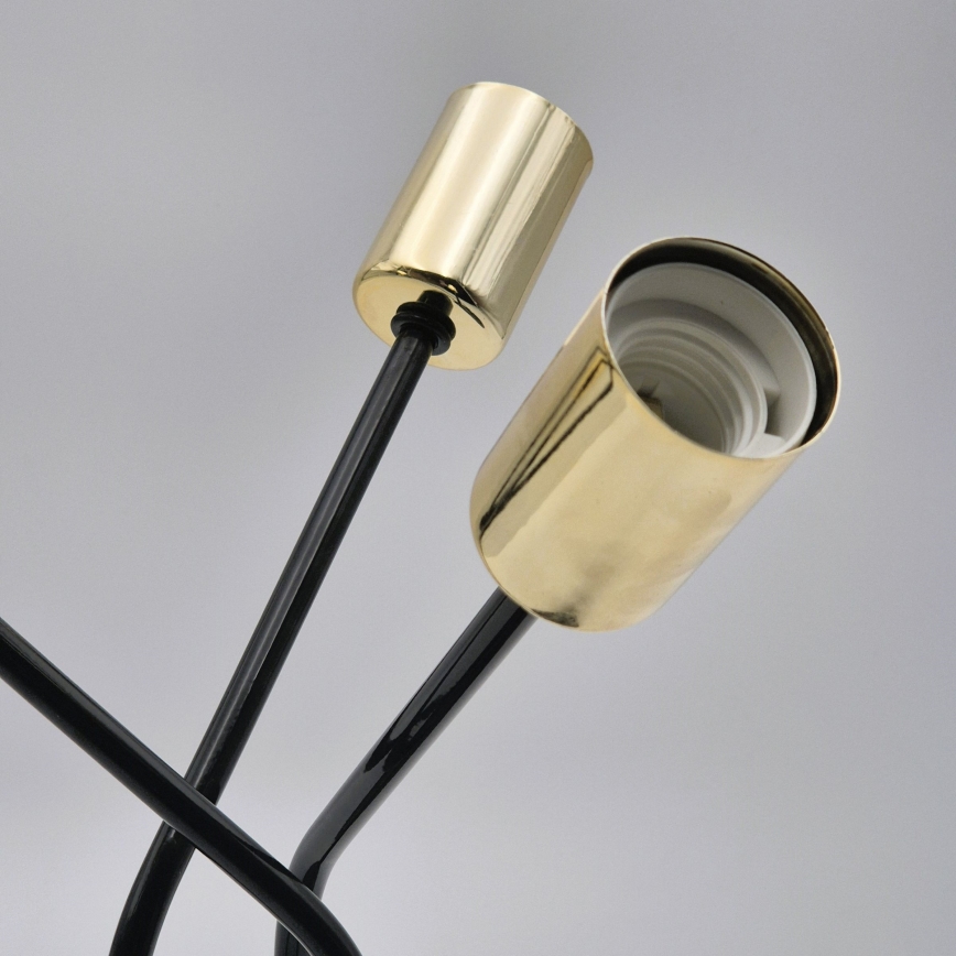 Lustră pe tijă PRIYA 3xE27/15W/230V negru