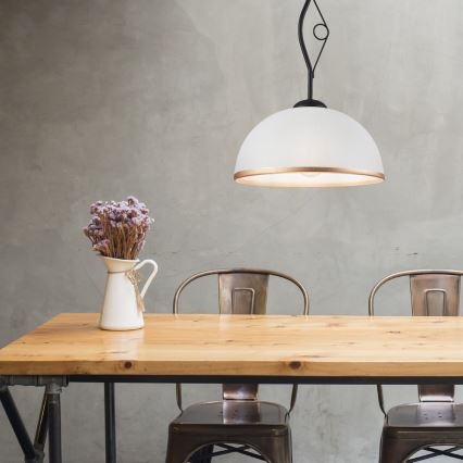 Lustră pe tijă RETRO 1xE27/60W/230V negru