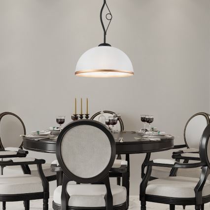 Lustră pe tijă RETRO 1xE27/60W/230V negru