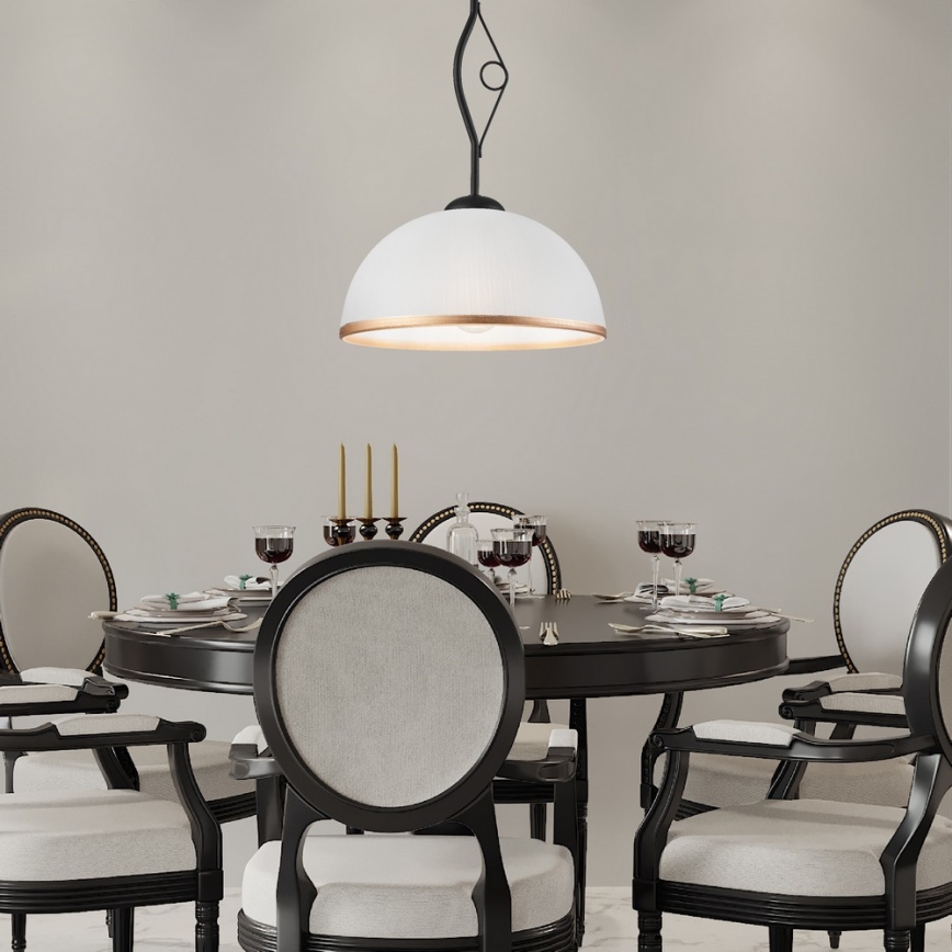 Lustră pe tijă RETRO 1xE27/60W/230V negru