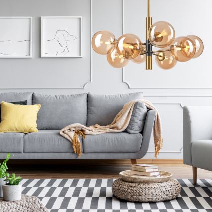 Lustră pe tijă ROLLO 8xG9/5W/230V