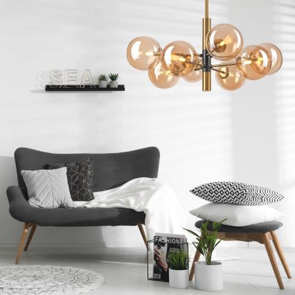 Lustră pe tijă ROLLO 8xG9/5W/230V