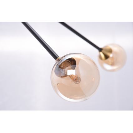 Lustră pe tijă SOLEN 6xG9/30W/230V neagră/aurie Azzardo AZ4700