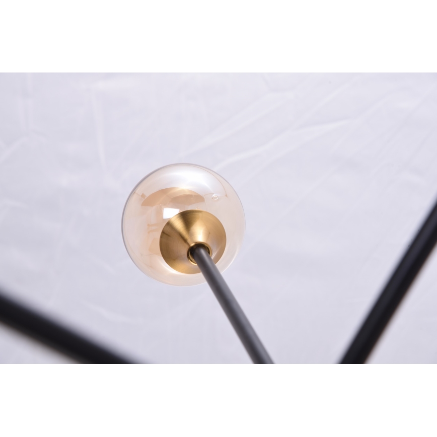 Lustră pe tijă SOLEN 6xG9/30W/230V neagră/aurie Azzardo AZ4700