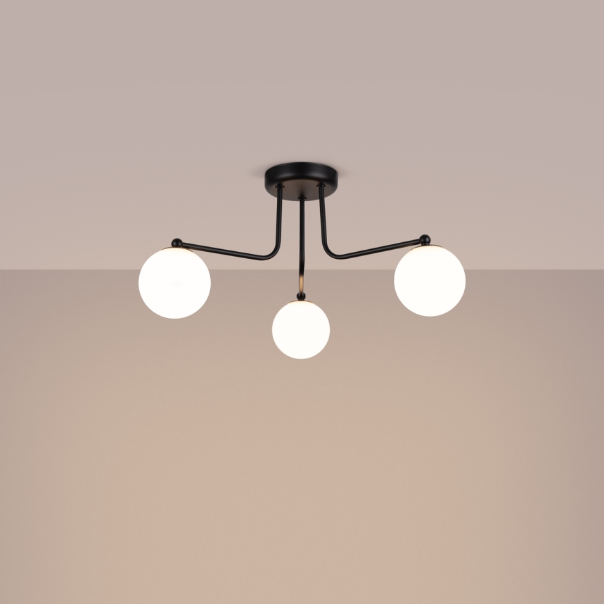 Lustră pe tijă ASTRAL 3xG9/8W/230V negru