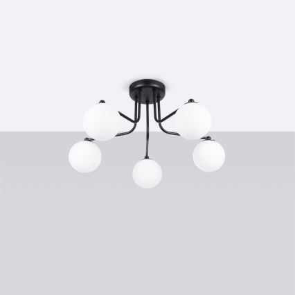 Lustră pe tijă ASTRAL 5xG9/8W/230V negru