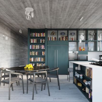 Lustră pe tijă TITRAN 3xE27/60W/230V albă