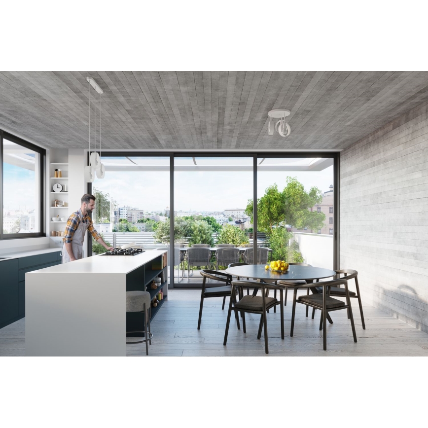 Lustră pe tijă TITRAN 3xE27/60W/230V albă