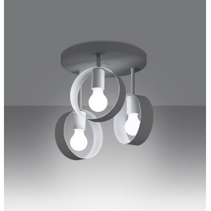 Lustră pe tijă TITRAN 3xE27/60W/230V albă