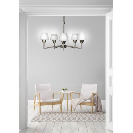 Lustră pe tijă TOGO 5xG9/40W/230V crom mat/alb