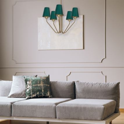Lustră pe tijă VICTORIA 5xE27/60W/230V verde