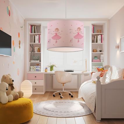 Lustră pentru copii CANDY 1xE27/40W/230V roz