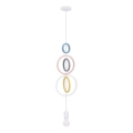 Lustră pentru copii HOOPS, 1xE27/20W/230V, Ø 19 cm, multicoloră