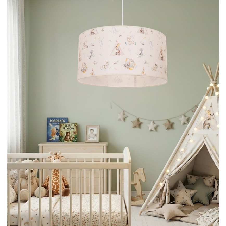 Lustră pentru copii KIDS ROOM, 1xE27/60W/230V, diametru 40 cm, cu animale