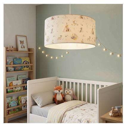 Lustră pentru copii KIDS ROOM, 1xE27/60W/230V, diametru 40 cm, cu animale