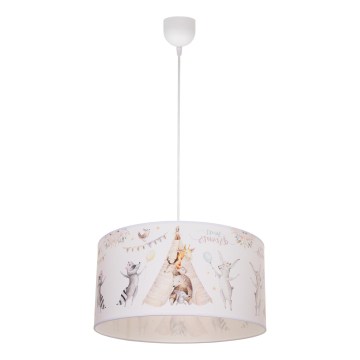Lustră pentru copii KIDS ROOM, 1xE27/60W/230V, Ø 40 cm, cu animale
