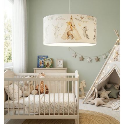 Lustră pentru copii KIDS ROOM, 1xE27/60W/230V, Ø 40 cm, cu animale