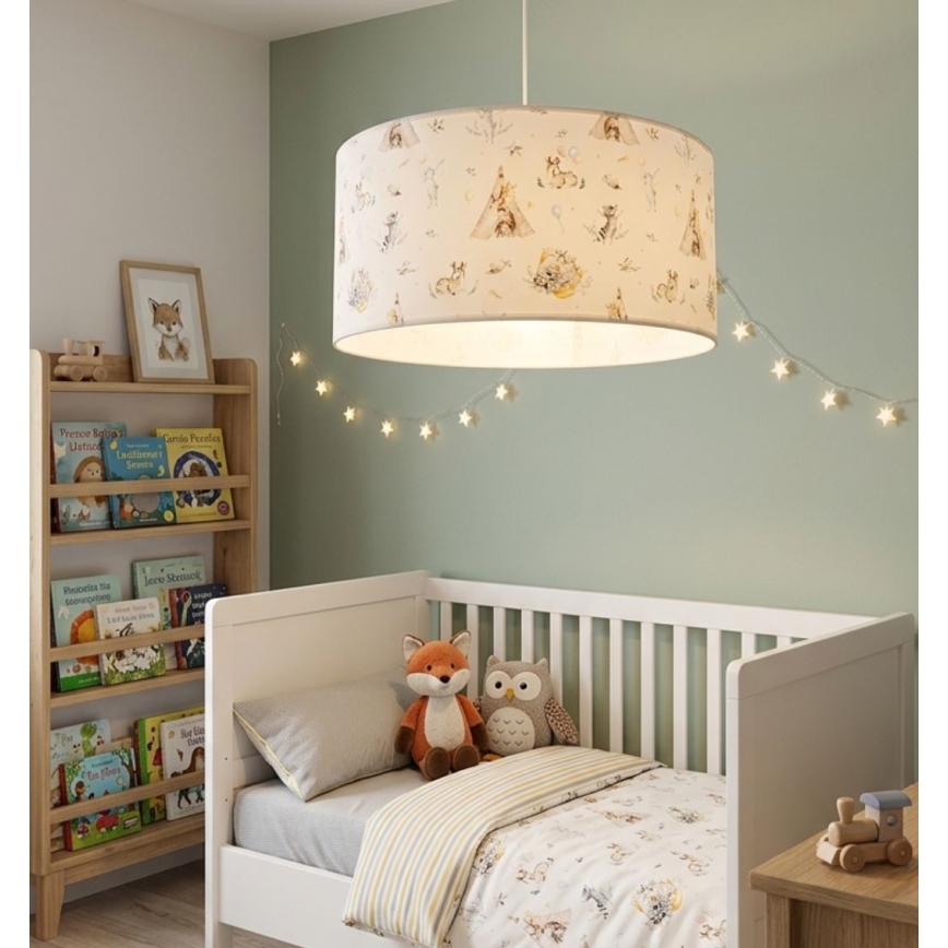 Lustră pentru copii KIDS ROOM, 1xE27/60W/230V, Ø 40 cm, cu animale