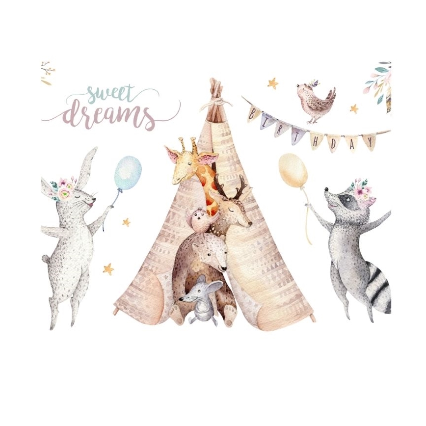 Lustră pentru copii KIDS ROOM, 1xE27/60W/230V, Ø 40 cm, cu animale