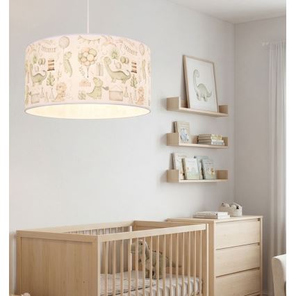 Lustră pentru copii KIDS ROOM, 1xE27/60W/230V, Ø 40 cm, dinozaur