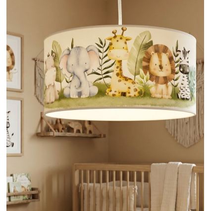 Lustră pentru copii KIDS ROOM 1xE27/60W/230V Ø 40 cm junglă