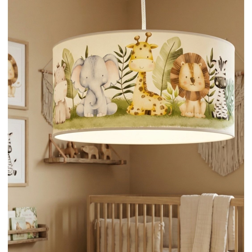 Lustră pentru copii KIDS ROOM 1xE27/60W/230V Ø 40 cm junglă