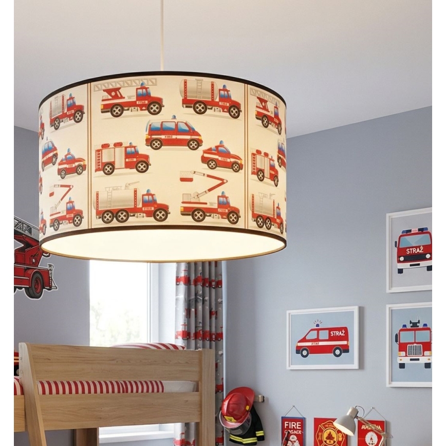 Lustră pentru copii KIDS ROOM, 1xE27/60W/230V, Ø 40 cm, Pompieri