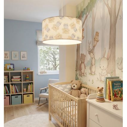 Lustră pentru copii KIDS ROOM, Ø 40 cm, 1 x E27, 60 W, 230 V, ursuleț