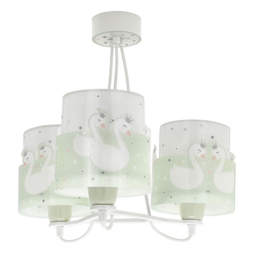 Lustră pentru copii SWEET LOVE 3xE27/60W/230V verde Dalber 61717H