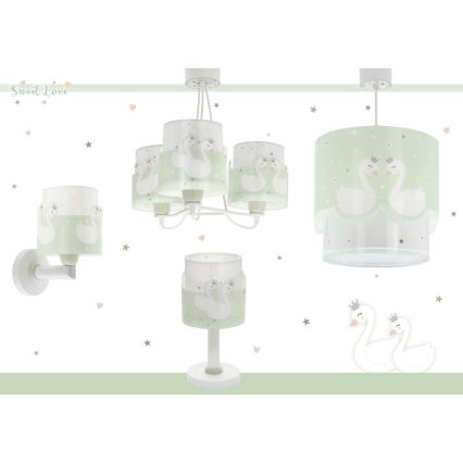 Lustră pentru copii SWEET LOVE 3xE27/60W/230V verde Dalber 61717H