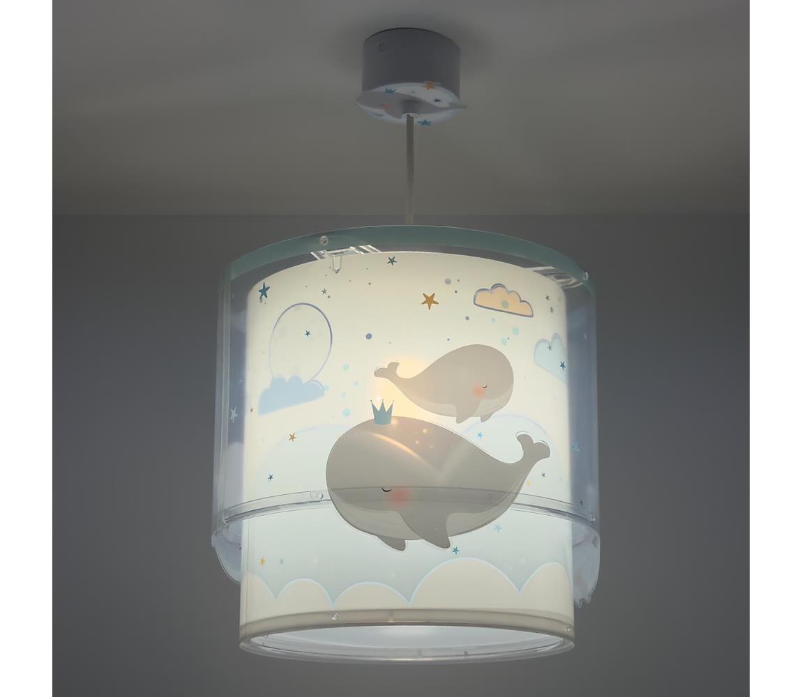 Lustră pentru copii WHALE DREAMS 1xE27/15W/230V albastru Dalber 61172T