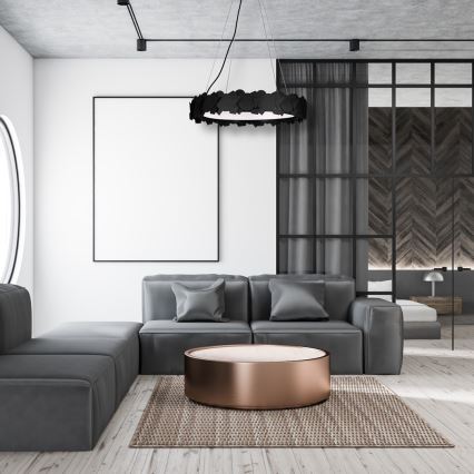 Lustră SOHO LED suspendată pe cablu, 24W/230V, negru