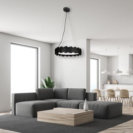 Lustră SOHO LED suspendată pe cablu, 24W/230V, negru