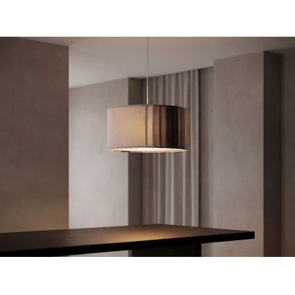 Lustră STRIPES cu cablu, 1xE27/60W/230V, Ø 60 cm, gri